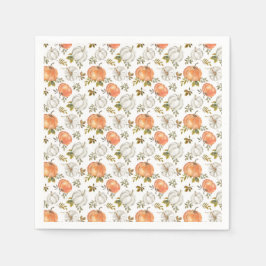 Wasserfarbenfall Rustikale Pumpkins Serviette