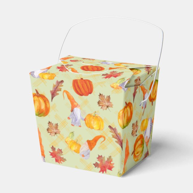 Wasserfarbenfallen, Pumpkins und Blätter bevorzuge Geschenkschachtel (Vorderseite)