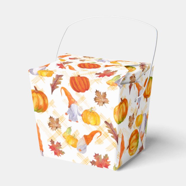 Wasserfarbenfallen, Pumpkins und Blätter bevorzuge Geschenkschachtel (Vorderseite)