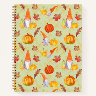Wasserfarbenfallen, Pumpkins und Blätter Notizbuch