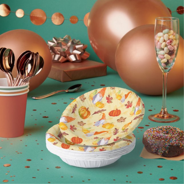 Wasserfarbenfallen, Pumpkins und Blätter Papier Pappteller (Multi)