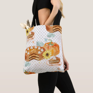 WASSERFARBENFALLPUMPKINE UND SCHWEINE TASCHE