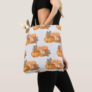 WASSERFARBENFALLPUMPKINE UND SCHWEINE TASCHE