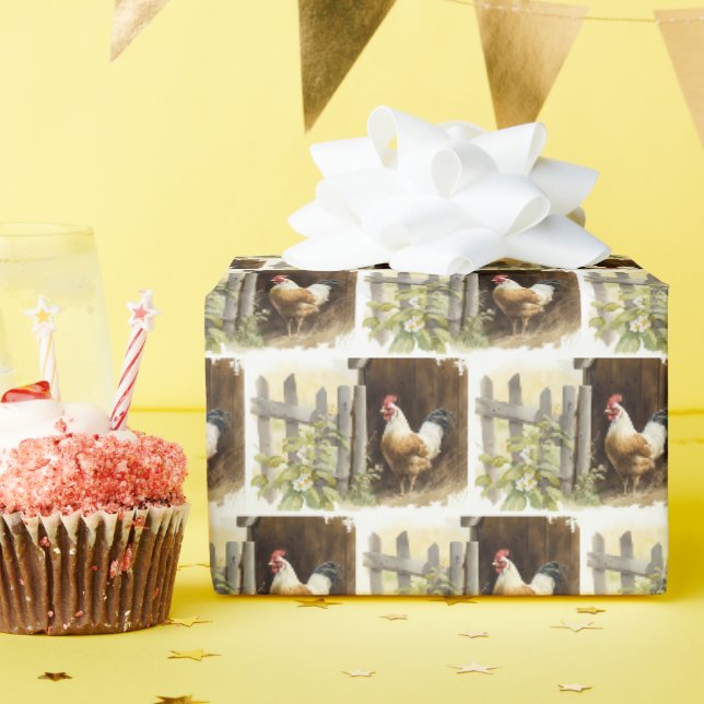 Wasserfarbenfarm Geschenkpapier (Geburtstagsparty)
