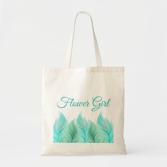 Wasserfarbenfeathers Blumen Girl Wedding Tragetasche (Vorne)