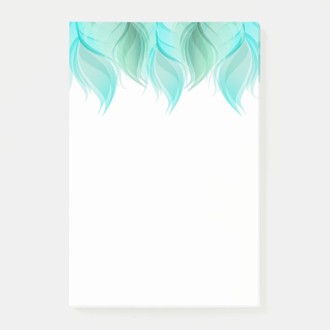 Wasserfarbenfedern Moderne Post-it Klebezettel (Vorderseite)