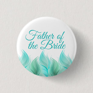 Wasserfarbenfedern Vater der Braut Button