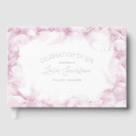 Wasserfarbenfeier des Lebens in Rosa Hydrangea Gästebuch