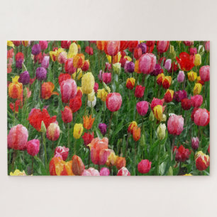Wasserfarbenfeld von Tulips 1014 pc Jigsaw Puzzle