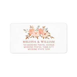 Wasserfarbenflorale Braut & Bräutigam Hochzeitsadr Adressaufkleber