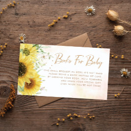 Wasserfarbenflorale Buchanfrage für Babydusche Begleitkarte