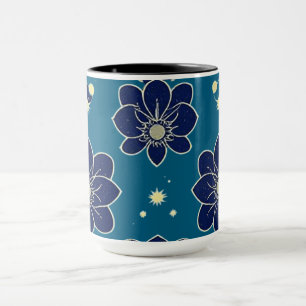 Wasserfarbenflorale Sinfonie - Nahtlos, botanisch Tasse
