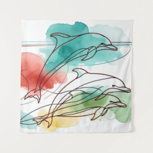 Wasserfarbenflüster Wandteppich