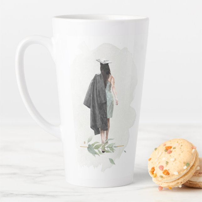 Wasserfarbenfolien Grad Mädchen Inspiration Zitat Milchtasse (Beispiel)
