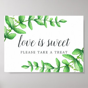 Wasserfarbenfolien Hochzeitsszenario Dessert Bar S Poster