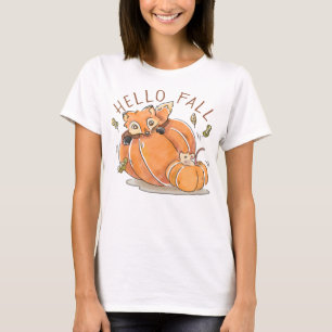 Wasserfarbenfox und Pumpkins T-Shirt