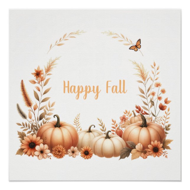 Wasserfarbenfroh Fall Poster (Vorderseite)