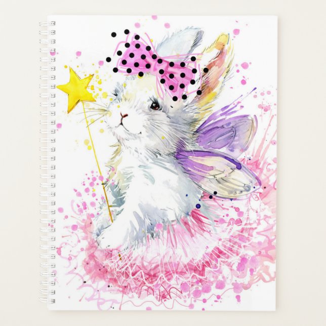 Wasserfarbenfrohe Fairy Bunny Planer (Vorderseite)