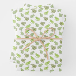 Wasserfarbenfrohe Funny Whimsical Nature Art Geschenkpapier Set