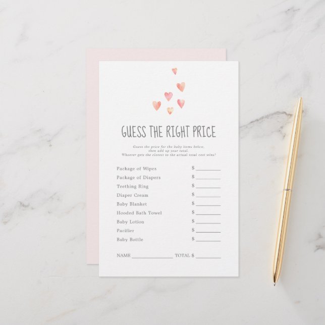 Wasserfarbenfrohe Mädchen schätzen das richtige Pr (Vorderseite/Rückseite Beispiel)