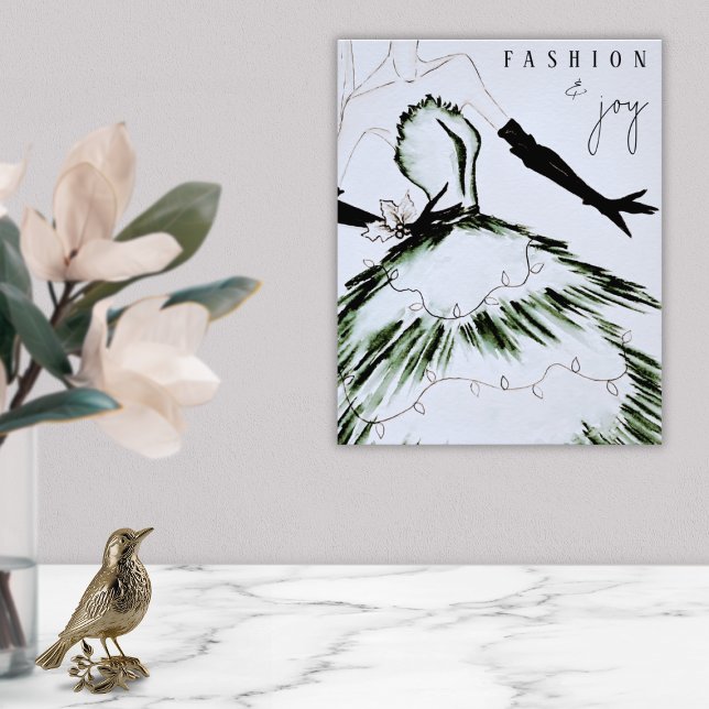 Wasserfarbenfrohe Mode Modell Holiday Fotodruck (Von Creator hochgeladen)