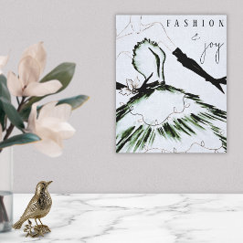 Wasserfarbenfrohe Mode Modell Holiday Leinwanddruck