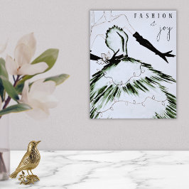 Wasserfarbenfrohe Mode Modell Holiday Poster