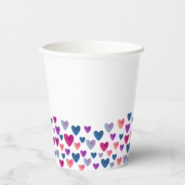 Wasserfarbenfrohe Papier-Cup Pappbecher (Vorderseite)