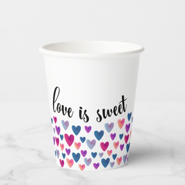 Wasserfarbenfrohe Papier-Cup Pappbecher (Vorderseite)