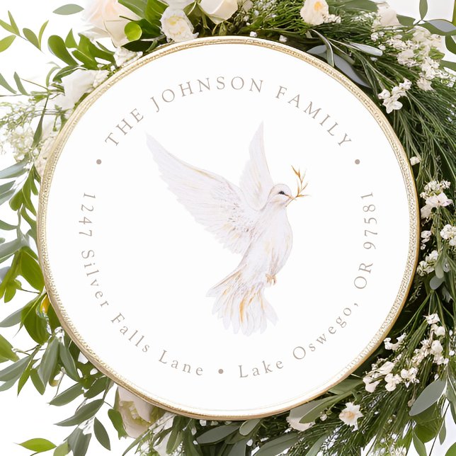 Wasserfarbenfrohe Rücksendeadresse Runder Aufkleber (Von Creator hochgeladen)