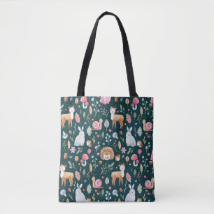 Wasserfarbenfrohe Waldkindermuster Tasche