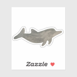 Wasserfarbenfroher Delphin Aufkleber