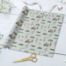 Wasserfarbenfroher Wald Nahtloses Muster