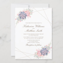 Wasserfarbenfrühlingsscculents Wedding