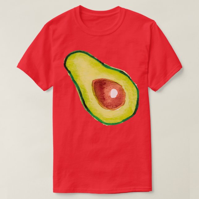 Wasserfarbenfrühstück Avocado T-Shirt (Design vorne)