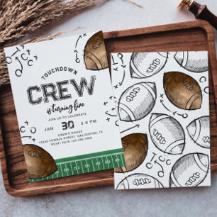 Wasserfarbenfußball Einladung zum Geburtstag