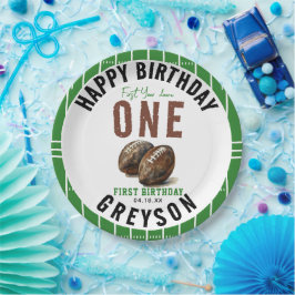 Wasserfarbenfußball im ersten Jahr | 1. Geburtstag Pappteller