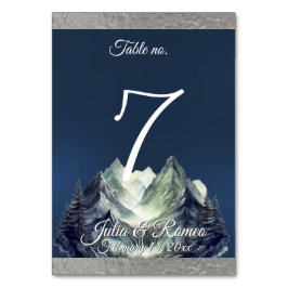 Wasserfarbengebirge & Hochzeit 2 Tischnummer