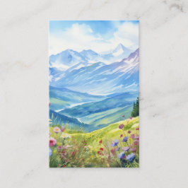 Wasserfarbengebirge Landschaft Hintergrund Visitenkarte