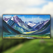 Wasserfarbengebirge Landschaftliche Landschaft