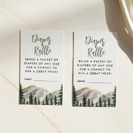 Wasserfarbengebirge mit Windeln Begleitkarte