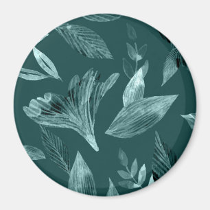 Wasserfarbengefallene Blätter 10 Magnet