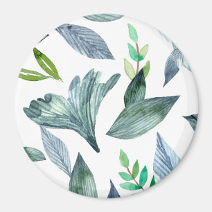 Wasserfarbengefallene Blätter 11 Magnet