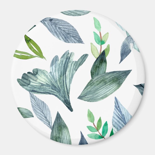 Wasserfarbengefallene Blätter 11 Magnet (Vorne)