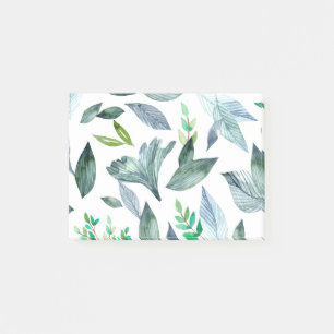 Wasserfarbengefallene Blätter 11 Post-it Klebezettel