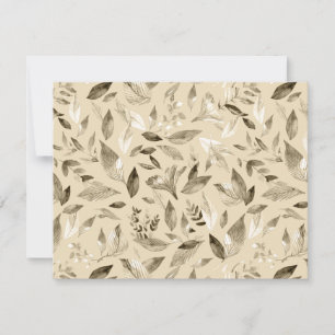 Wasserfarbengefallene Blätter 4 Mitteilungskarte