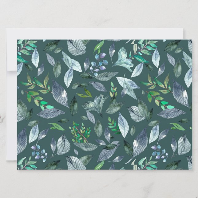 Wasserfarbengefallene Blätter 5 Save The Date (Vorderseite)