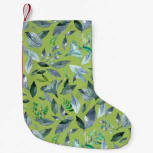 Wasserfarbengefallene Blätter 6 Kleiner Weihnachtsstrumpf