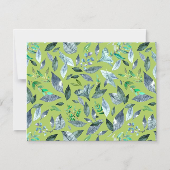 Wasserfarbengefallene Blätter 6 Magneteinladung (Vorderseite)