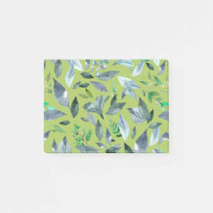 Wasserfarbengefallene Blätter 6 Post-it Klebezettel